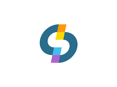 S colors geomerty logo mark s sign