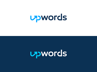upwords ad arrow content design forward logo logotype tech type up words