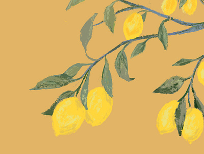 Lemons design digitalart fruit fruits illustration ipad ipadart lemonade lemons nature plant summer vangogh yellow