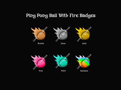 Ping Pong Ball Twitch Sub badges 3d animation ball badges branding design dicord graphic design illustration motion graphics twitch emotes twitch sub badges