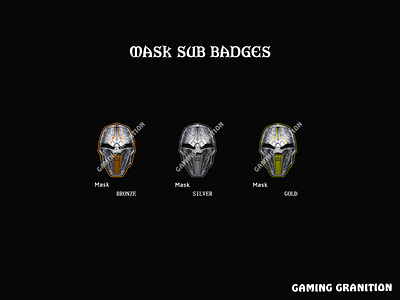 MASK Twitch Sub Badges animation branding design dicord gaming granition mask sub badges motion graphics twitch emotes twitch sub badges