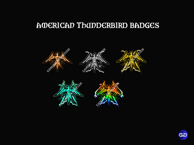 AMERICAN THUNDERBIRD SUB BADGES