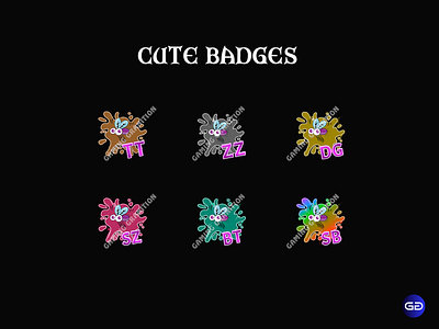 Cute Twitch Sub Badges animation dicord illustration logo motion graphics twitch twitch cute badges twitch emotes twitch sub badges