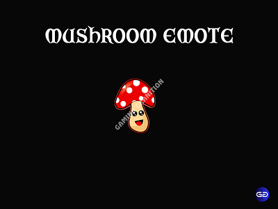 Cute Mushroom Twitch Emote animation design illustration motion graphics mushroom mushroom art mushroom emotes twitch emotes twitch sub badges