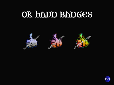 OK Hand Badges animation logo motion graphics ok hand badges oka hand okay hand twitch badges twitch emotes twitch sub badges