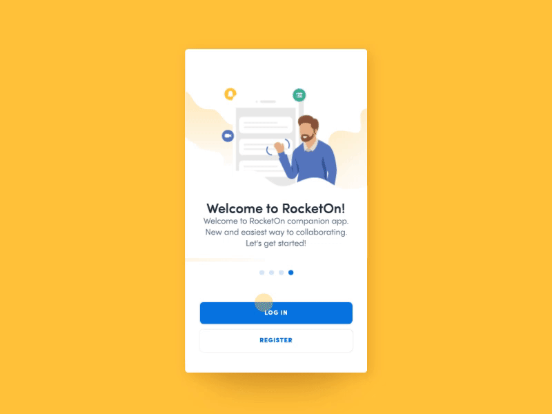 RocketOn App - Onboarding Screens Motion