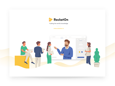 RocketOn - Pitch Deck Cover Illustration