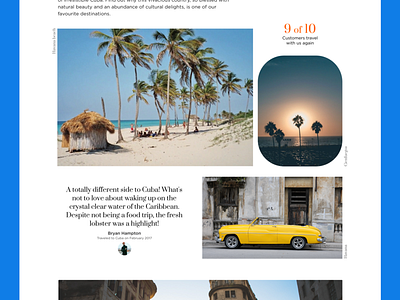 Yacht renting service 2d clean cuba grid grid design travel typography ui web design