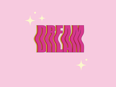 Dream Vector Illustration Lettering