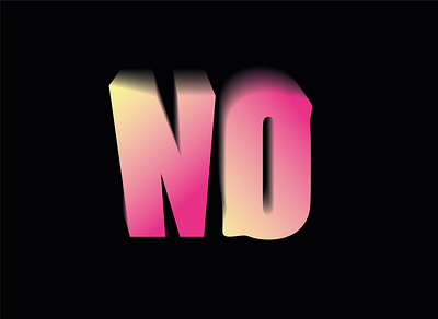 "No" Vector Lettering design graphic design illustration typography vector