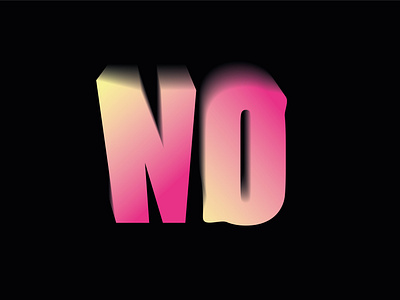 "No" Vector Lettering