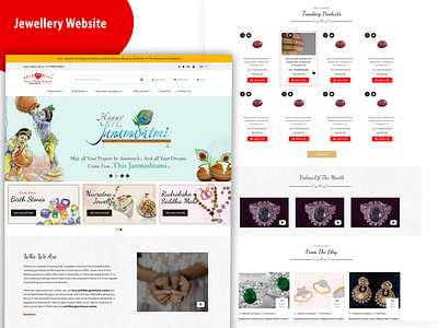 Jewellery Website Template design photoshop ui ux website