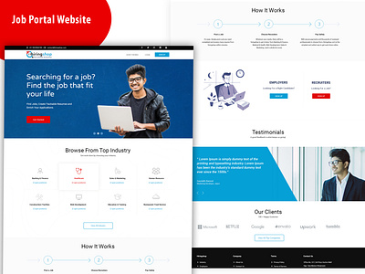 Job Portal Webstie design design job portal jobs photoshop search jobs ui website