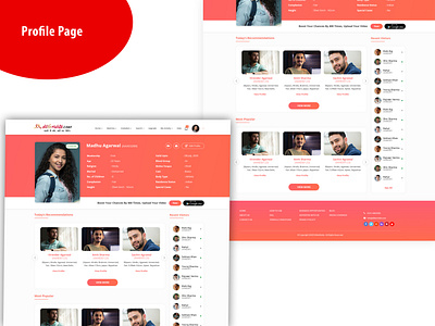 Profile Page design profile template ui ux website