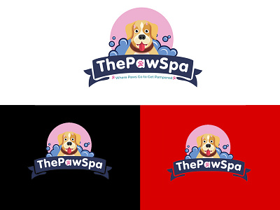 the paw spa logo branding design illustration logo photoshop technology typography ui vector website