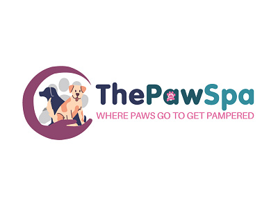 the paw spa logo v2 branding design icon illustration logo photoshop sketch technology typography vector