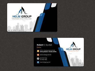 Helm group business card branding businesscard design illustration logo mobile app photoshop technology ui visitingcard visual design website