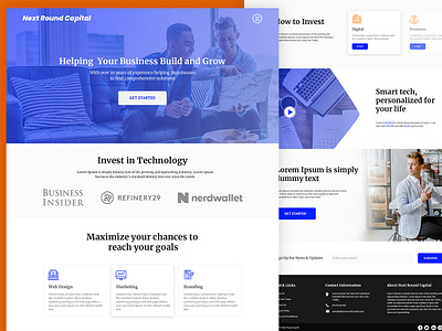 next round capital next design illustrator investment website photoshop technology ui webdesign