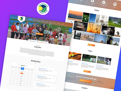 Sports Club website affinity designer design onepage sketch ui website