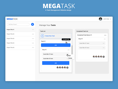 Task managment Website admin design mobile app photoshop task task management task manager technology ui website