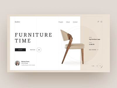 Design concept for designer furniture studio concept design ui ux web design