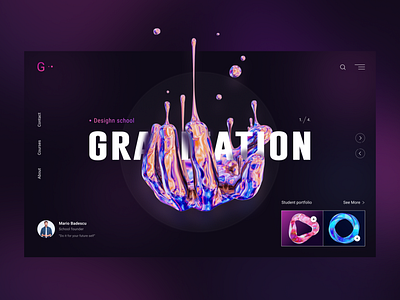 The concept on the "Gravitation" branding concept design logo ui ux web design