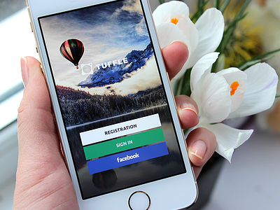 Tuffle: Sign In app buttons clean ios7 iphone login memory registration sign in simple tuffle ui