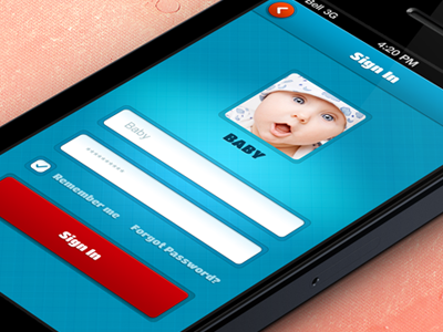 Sign In app avatar blue ios iphone login mobile sign in ui ux