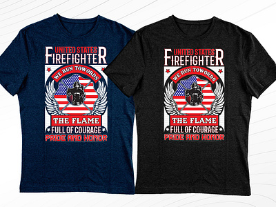 US Firefighter Pride and Honor Stylish Tee Design