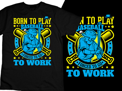 Born To Play Baseball Stylish T-shirt Design