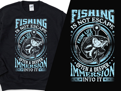 Fishing is not Escape Stylish T-shirt Design