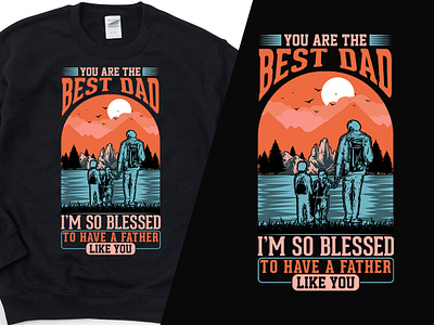 Best Dad Ever Modern T-shirt Design