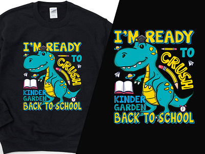 Back To School Modern T-shirt Design back to school fashion kids kindergarten retro school t shirt vintage