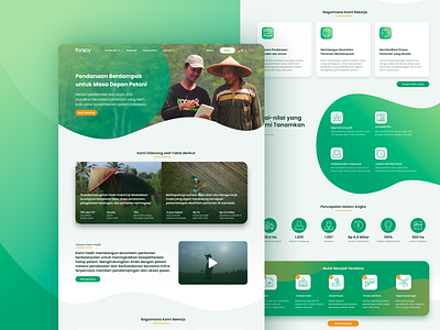 Landing Page of Agriculture Investment Platform agriculture blobs desktop green investment landing page turquoise ui design user interface wavy website