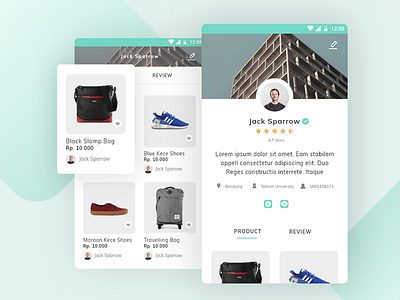 Profile Screen for E-commerce App