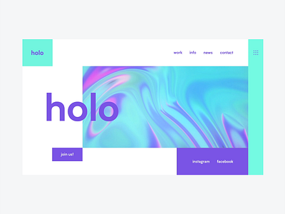 Holo | Simple landing page animation design ui ux web website