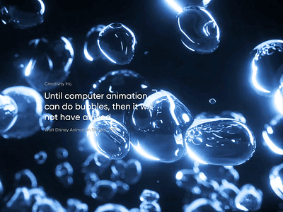 Bubbles animation bubbles c4d creativity design octane render typography underwater