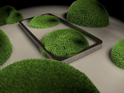 Pocket Garden Industries 3d rendering c4d clean concept design i phone landscape mockups photoshop