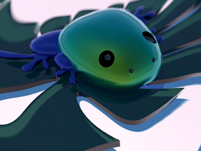 Pocket Frogs App Redesign - Concept Art #2 3d rendering c4d concept design game graphic design photoshop ui