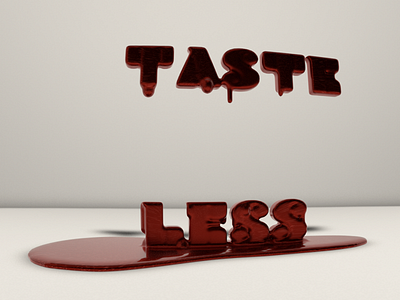 'TASTELESS' 3D Text 3d rendering c4d cinema design graphic design minimal photoshop retro serif typography