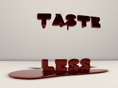 'TASTELESS' 3D Text