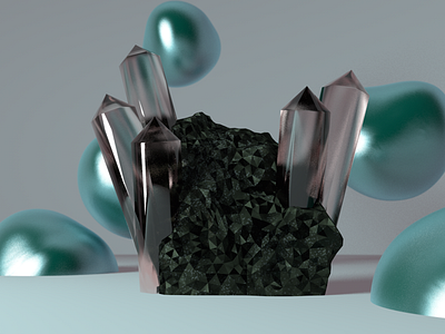 'Holo-Tone Clusters' 3d rendering abstract c4d design fun geometric graphic design minimal