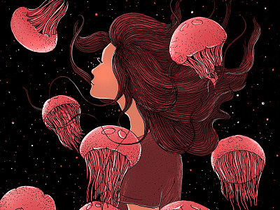 Dreams dreams illustration jellyfish space