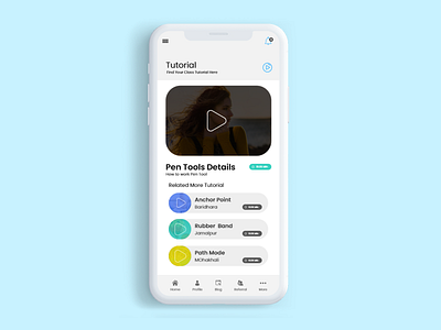 Video Blog UI app button chat complete dashboard design element extras flat graphics hd infographic ios list message mobile native navigation panel