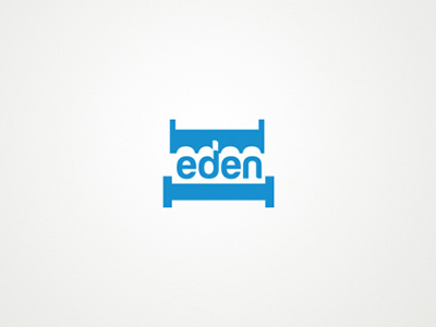 Eden Logo bed blue sleep