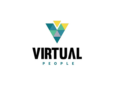 Virtual Logo it symbol tech technology v virtual