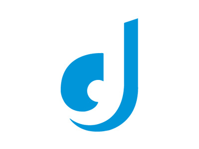 Dzign blue d fresh icon. tech. creative. letter logo