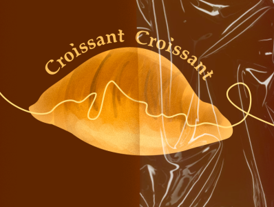 A Little Croissant design illustration painting