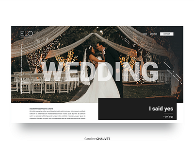 ELO artdigital artdirector black concept design gold onepoint uidesign webdesign website wedding