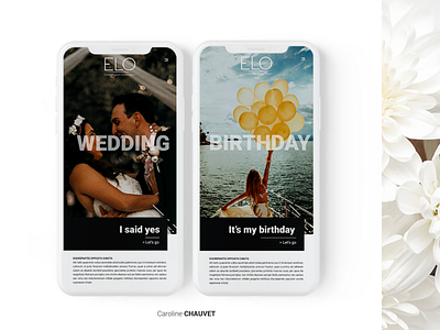 EL0 art direction black concept gold onepoint website design wedding